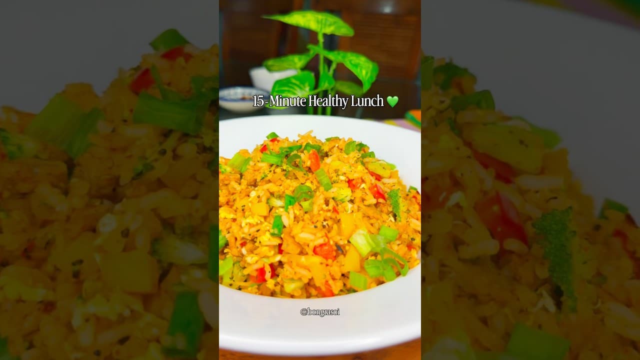 Leftover Rice Just Got a Protein Upgrade! 🍚💪 | High-Protein Fried Rice | Bong Rasoi #shorts #new