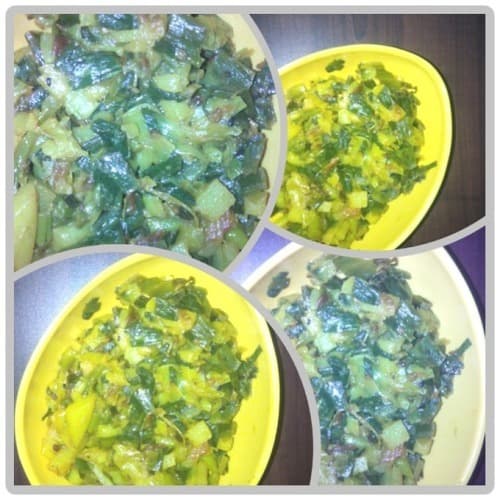 Spring Onions & Potato Fry