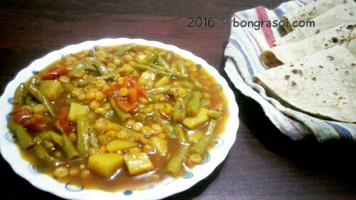 Bodi Curry With Aloo And Chana Dal Long Green