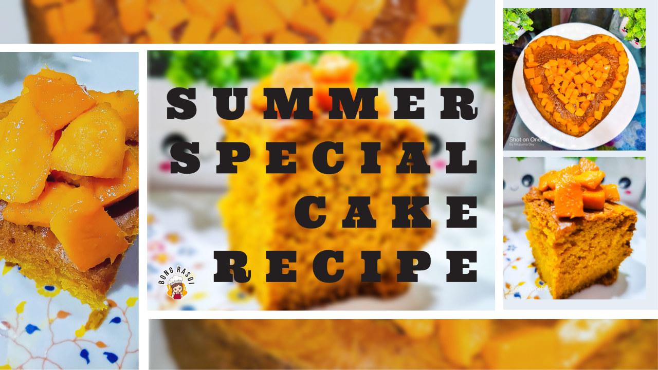 Eggless Mango Cake